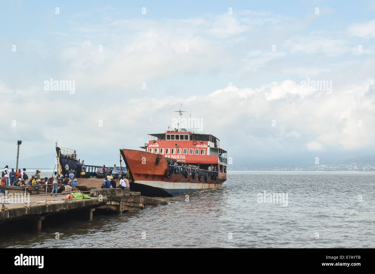 Lungi-Freetown ferry qui relie la capitale à l'aéroport, en Sierra Leone, l'Afrique Banque D'Images