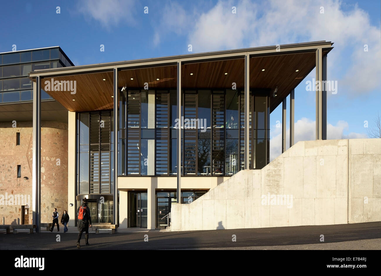 L'échange à l'Université de Falmouth, Penryn, Royaume-Uni. Architecte : Burwell Deakins architectes, 2013. Banque D'Images