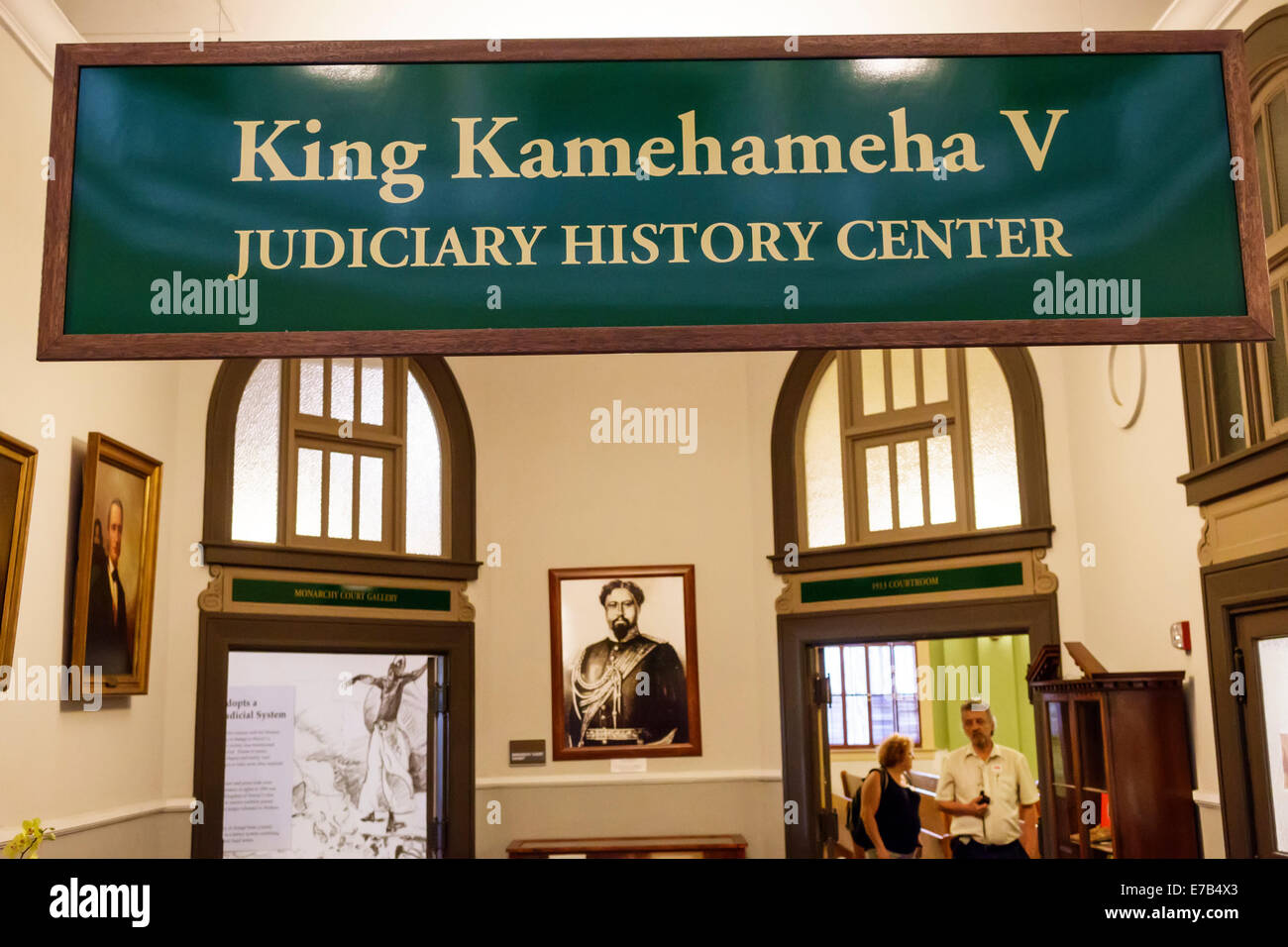 Honolulu Hawaii,Oahu,Hawaiian,Ali'iolani Hale,Aliiolani,King Kamehameha V Juriary History Center,musée,entrée,USA,US,Etats-Unis,Amérique Polyne Banque D'Images