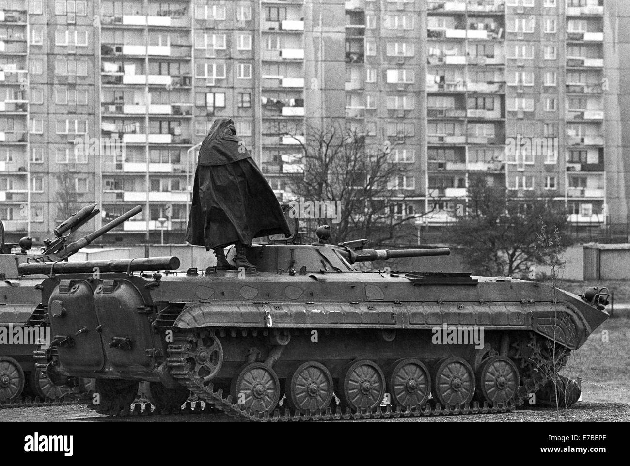L'armée polonaise, 12e division d'infanterie mécanisée de Szczecin, véhicules blindés BMP (1 mai 1991). Banque D'Images