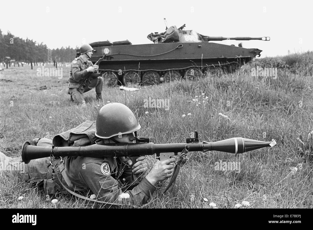 L'armée polonaise, la division d'infanterie amphibie de Lebork (mai 1991) Banque D'Images