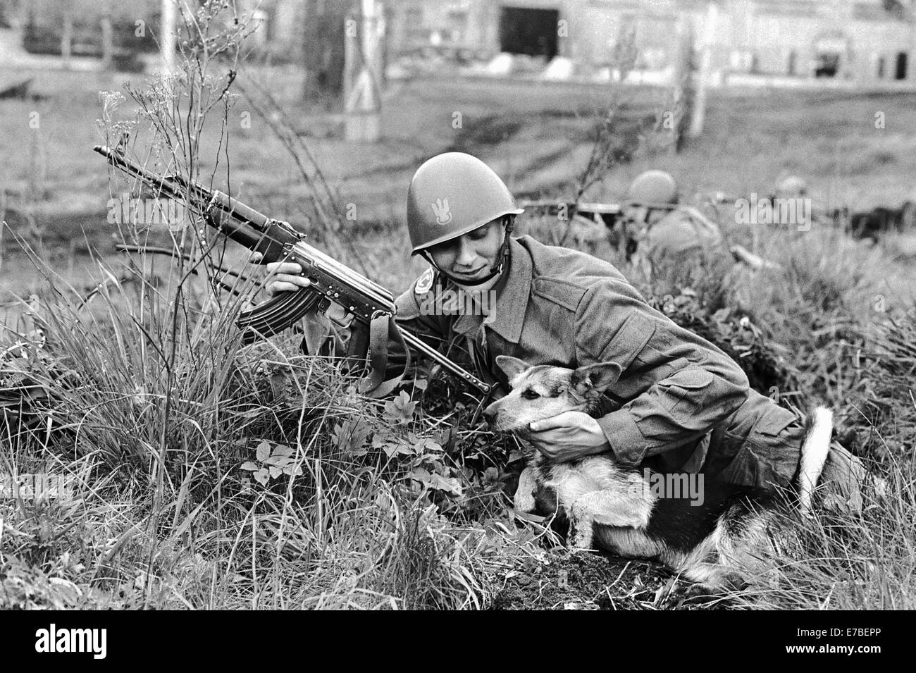 L'armée polonaise, la division d'infanterie amphibie de Lebork (mai 1991) Banque D'Images
