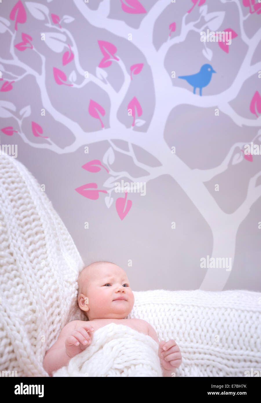 Fille Nouveau Ne Dans La Chambre De Bebe Mignon Doux Interieur Elegant De Chambre A Coucher Tres Belle Photo Sur Papier Peint Enfance Heureuse Concept Photo Stock Alamy
