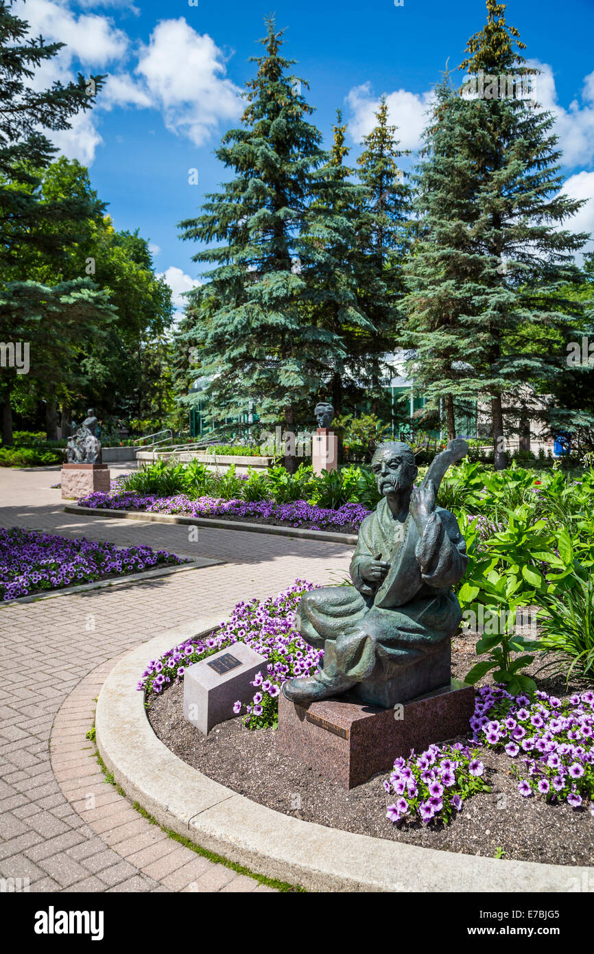 Les jardins de sculptures de Leo Mol dans le parc Assiniboine à Winnipeg, Manitoba, Canada. Banque D'Images