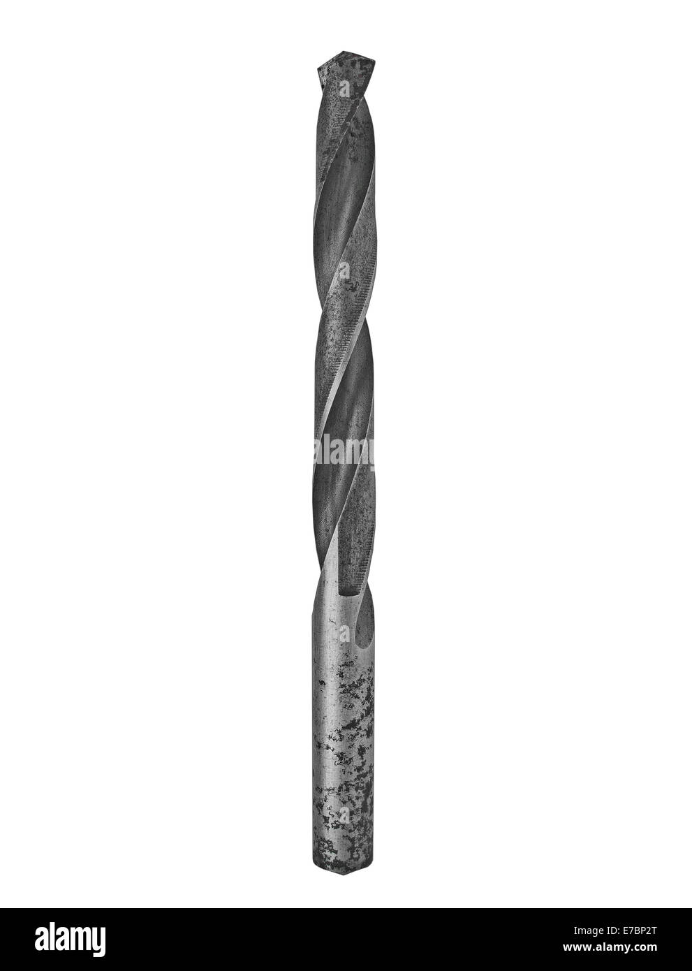 Plus de foret de Rusty vintage white, clipping path Banque D'Images