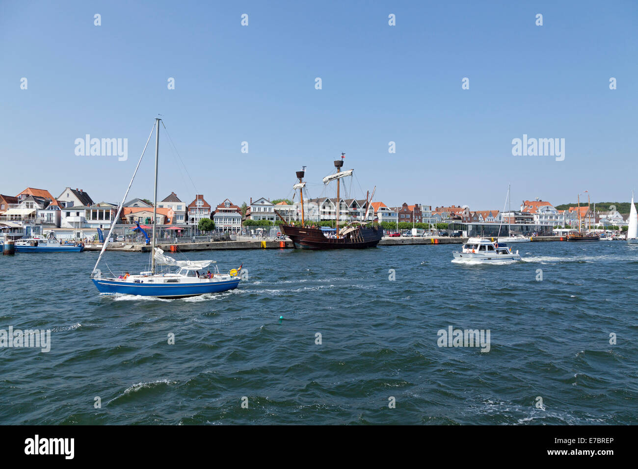 'Lisa von Lübeck', la reconstruction d'un bâtiment du 15ème siècle, caravel, Travemuende Schleswig-Holstein, Allemagne Banque D'Images