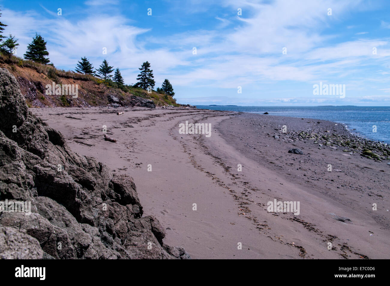 Plage à Point Rouge Grand Maman, Nouveau-Brunswick Banque D'Images