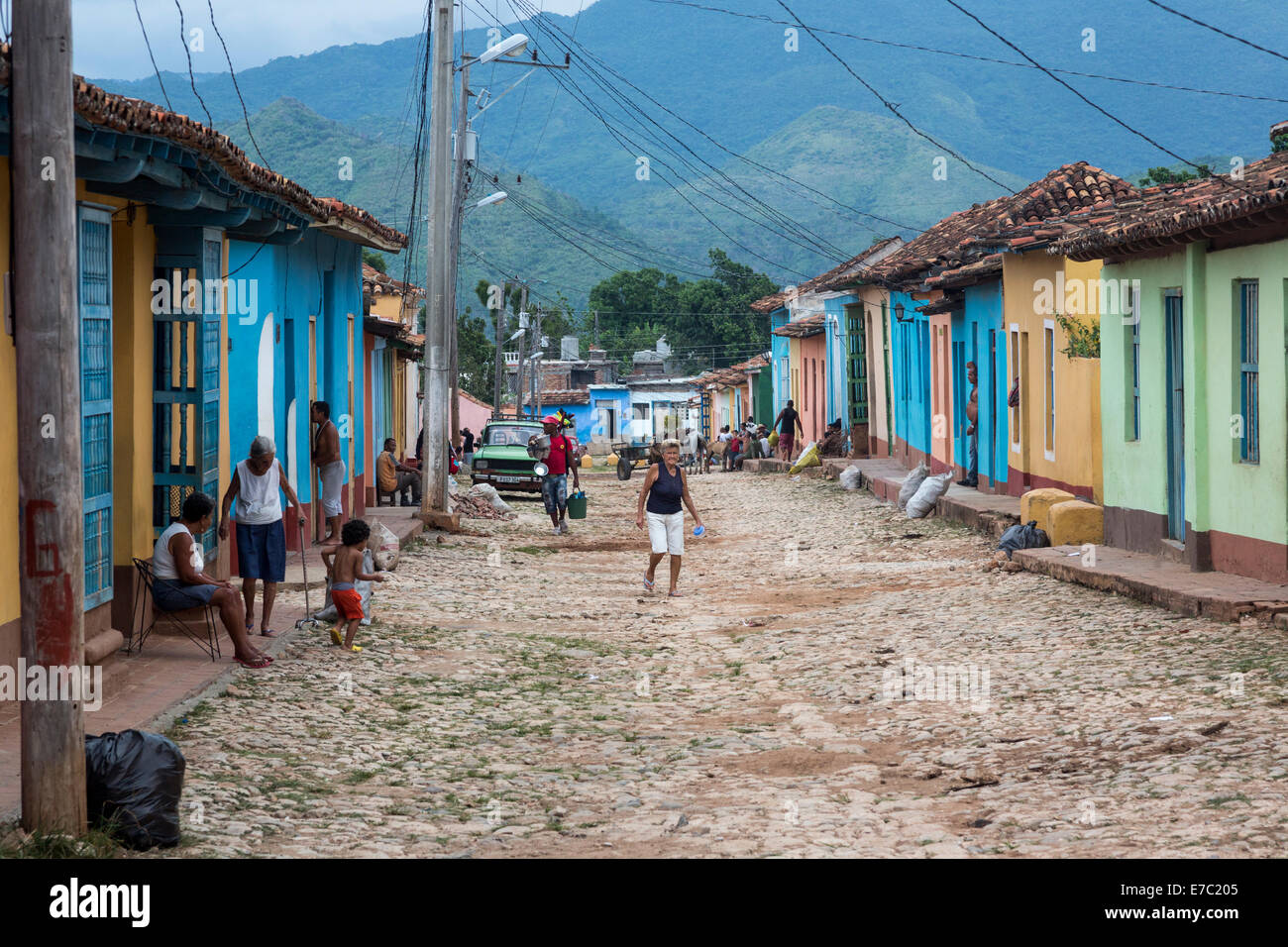 Scène de rue, Trinidad, Cuba Banque D'Images