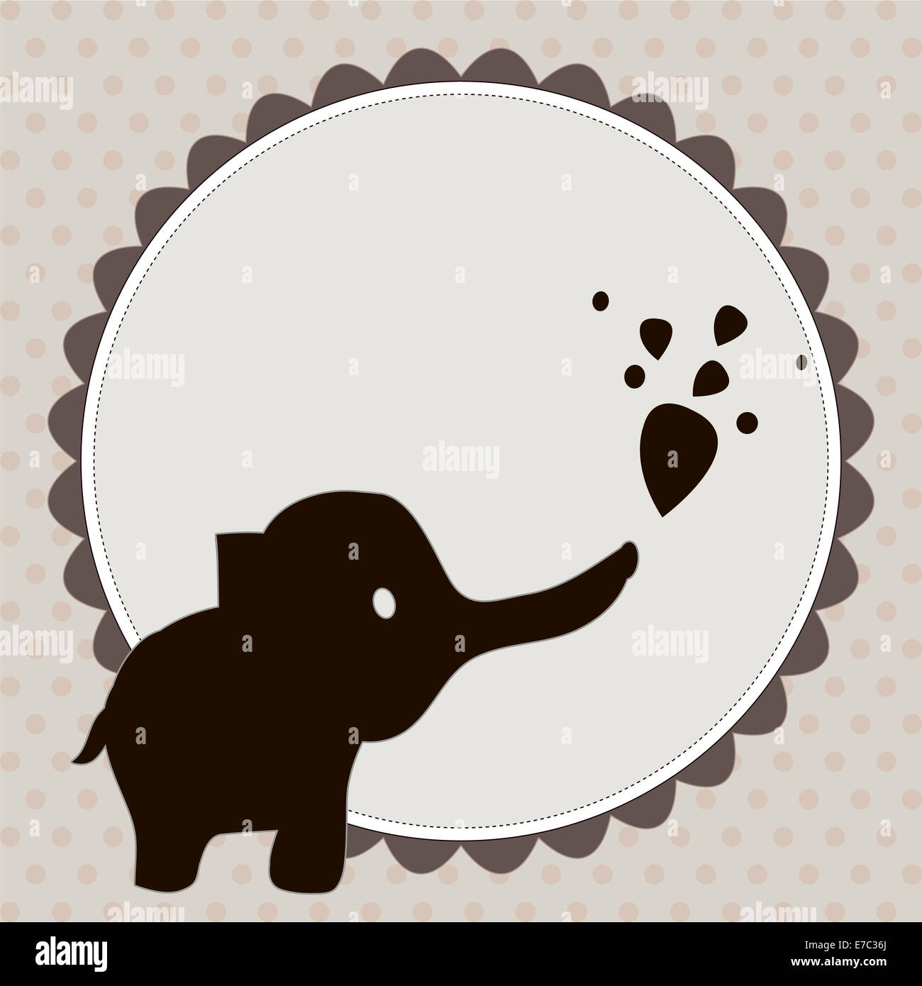 Carte à puce avec un éléphant OE Banque D'Images