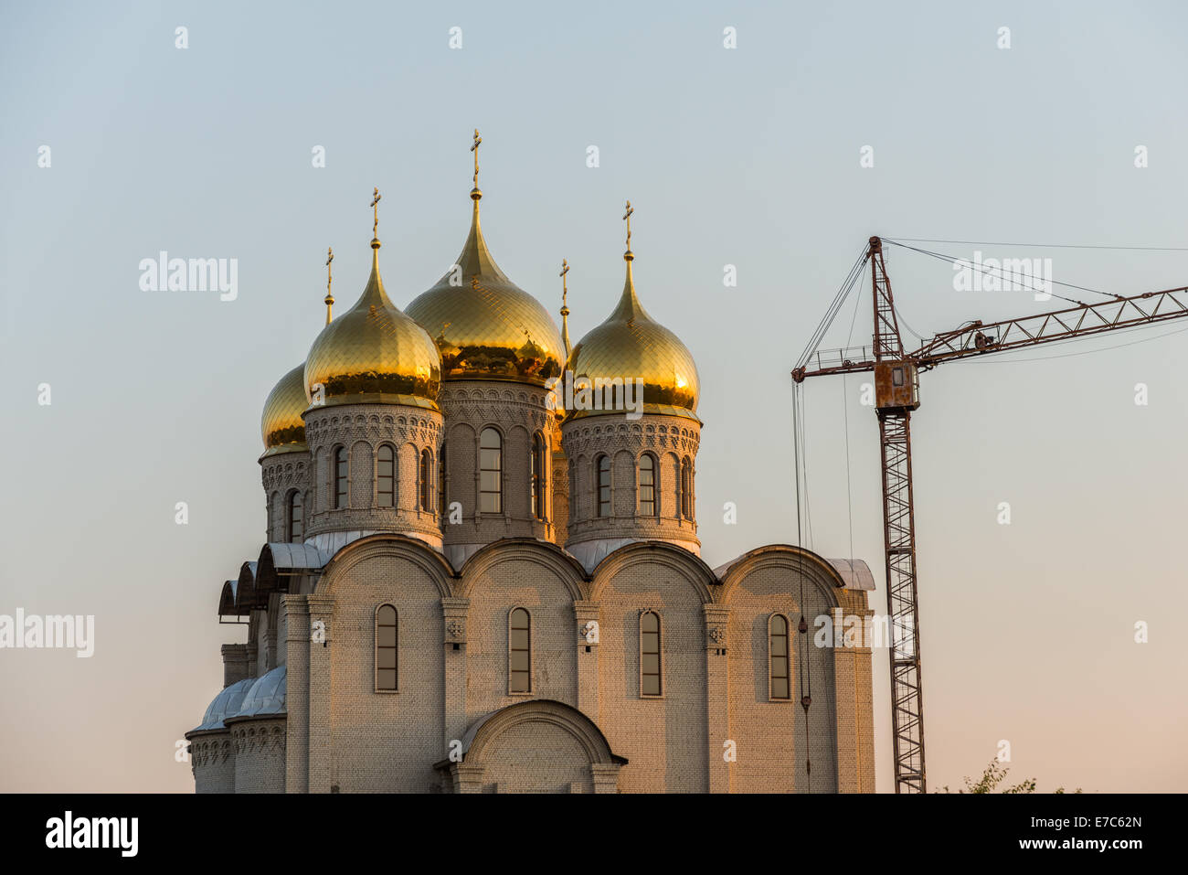 Grande église orthodoxe en construction à Kharkiv Banque D'Images