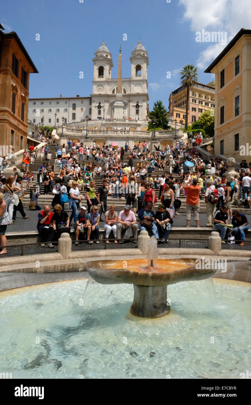 La place d'Espagne à Rome, Italie Banque D'Images