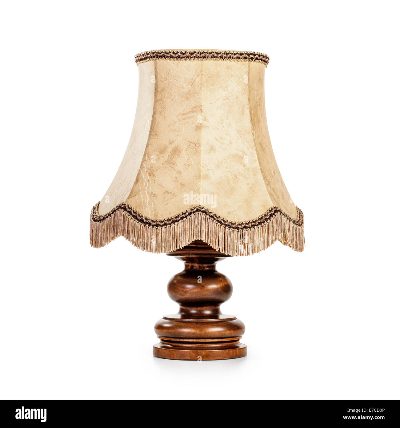 Lampe de table Vintage isolé sur fond blanc. Objet Avec clipping path Banque D'Images