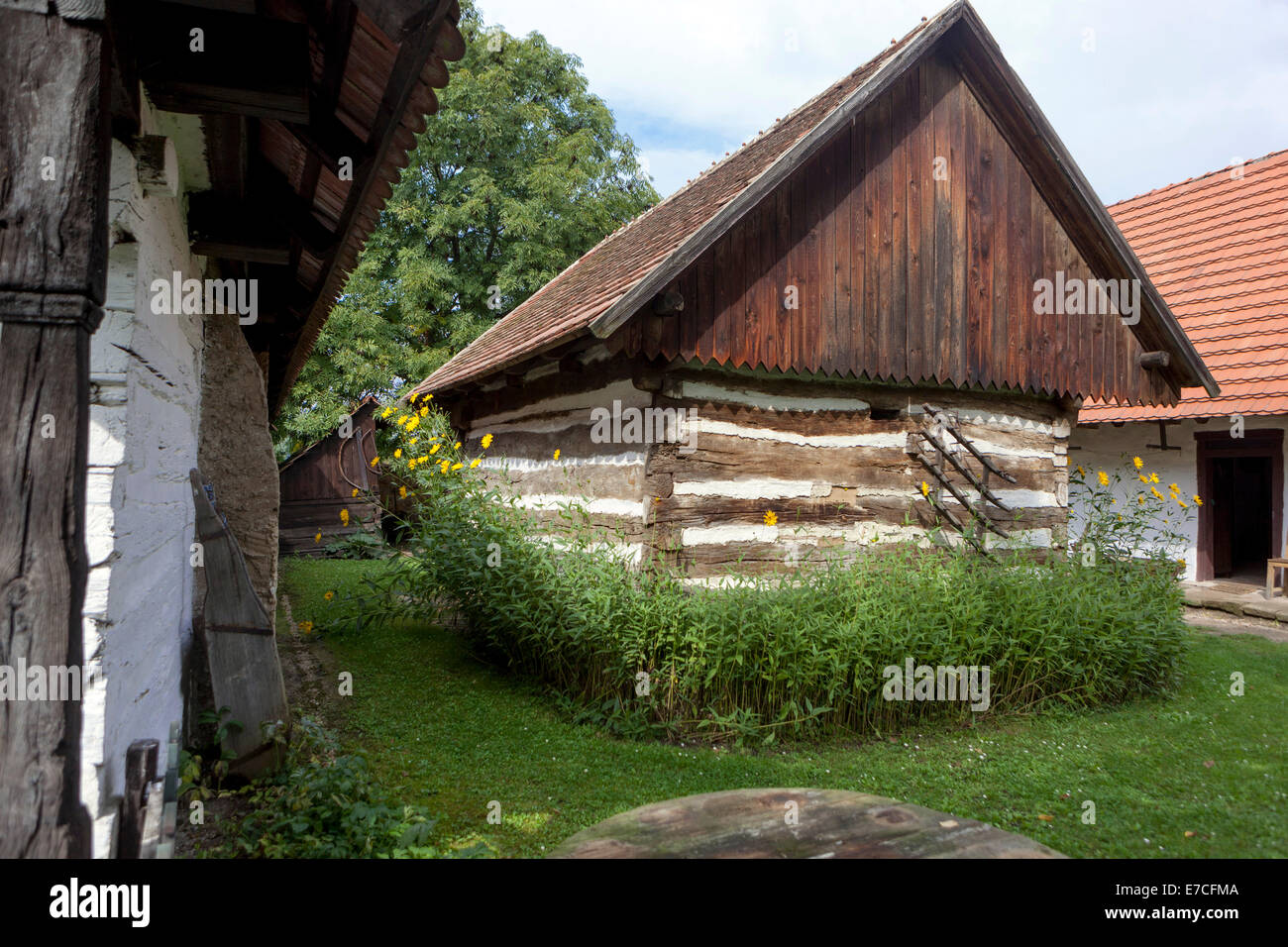 Musée en plein air de l'architecture populaire Prerov nad Labem, Central Bohemia, République Tchèque Banque D'Images
