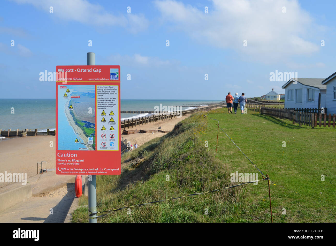 Logement Cliffside Bacton Norfolk, mai 2014. Bien immobilier a été détruit pendant les tempêtes de l'hiver 2013/14 UK Banque D'Images