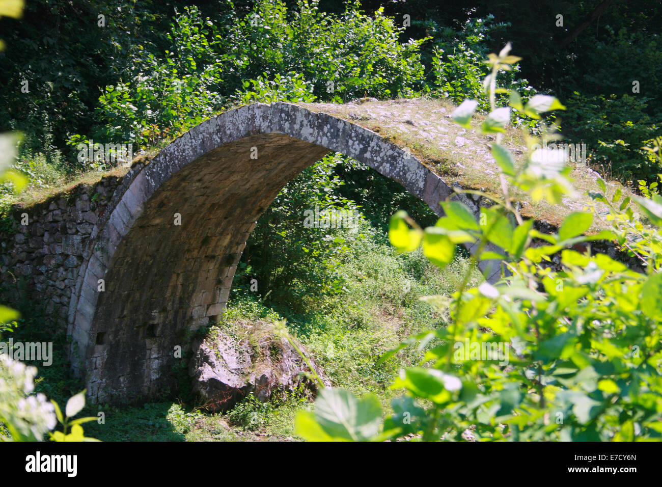 Old Stone Arch Bridge à Trabzon, Turquie Banque D'Images