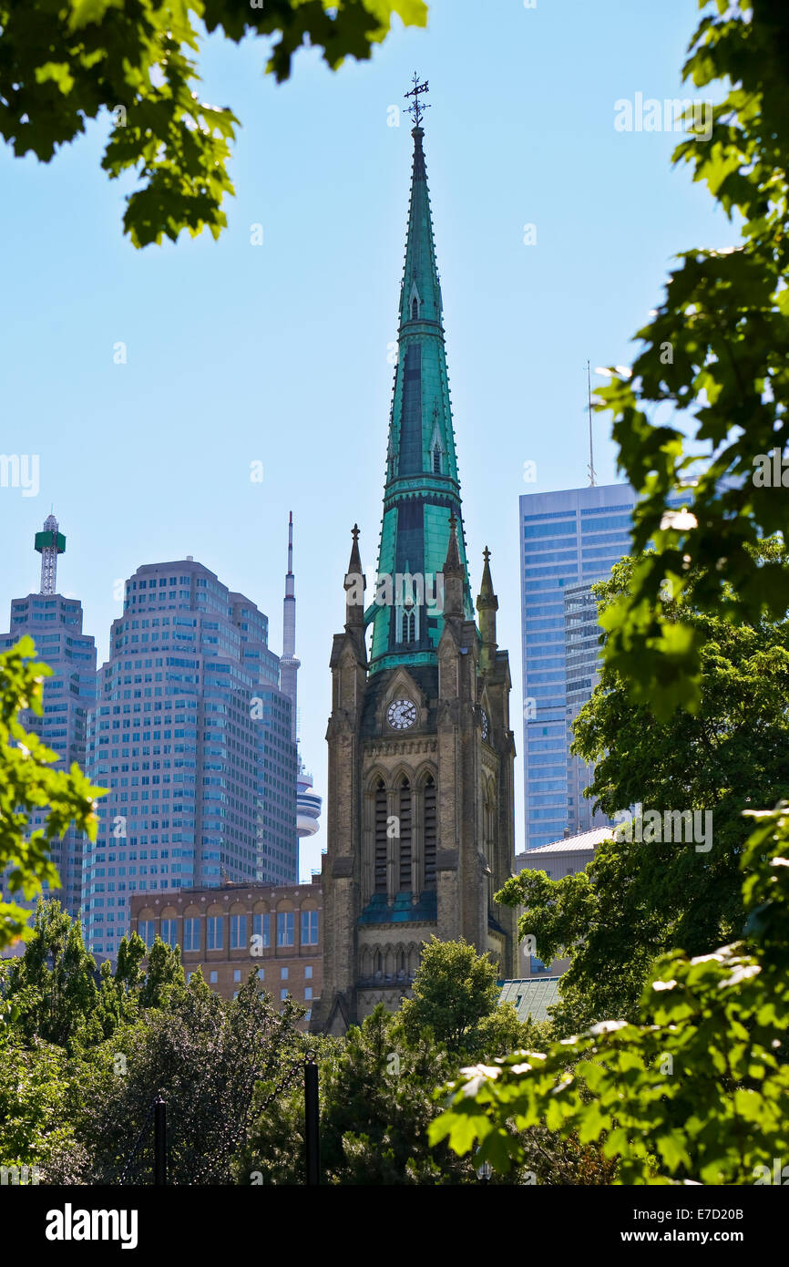 La cathédrale de St James, au centre-ville de Toronto, Canada Banque D'Images