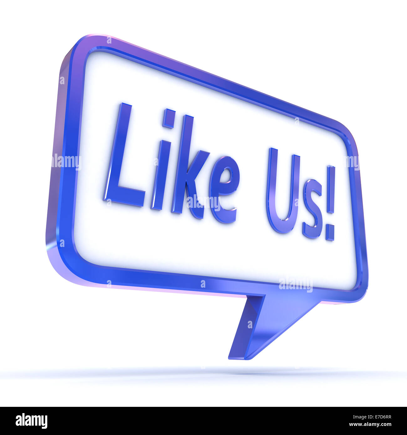 Un concept en rendu 3d illustration 'Comme nous' écrit dans une bulle Banque D'Images