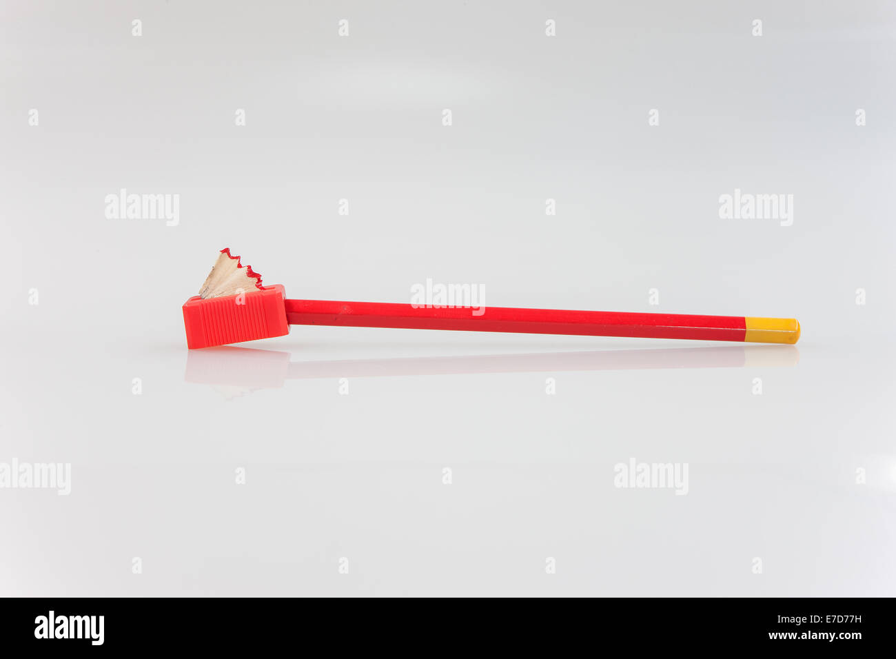 Crayon et taille-crayon Banque D'Images