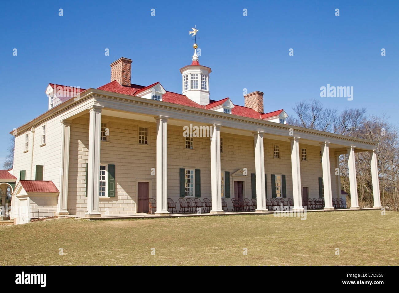 Mount Vernon, l'ancienne maison de George Washington, premier président des États-Unis d'Amérique Banque D'Images
