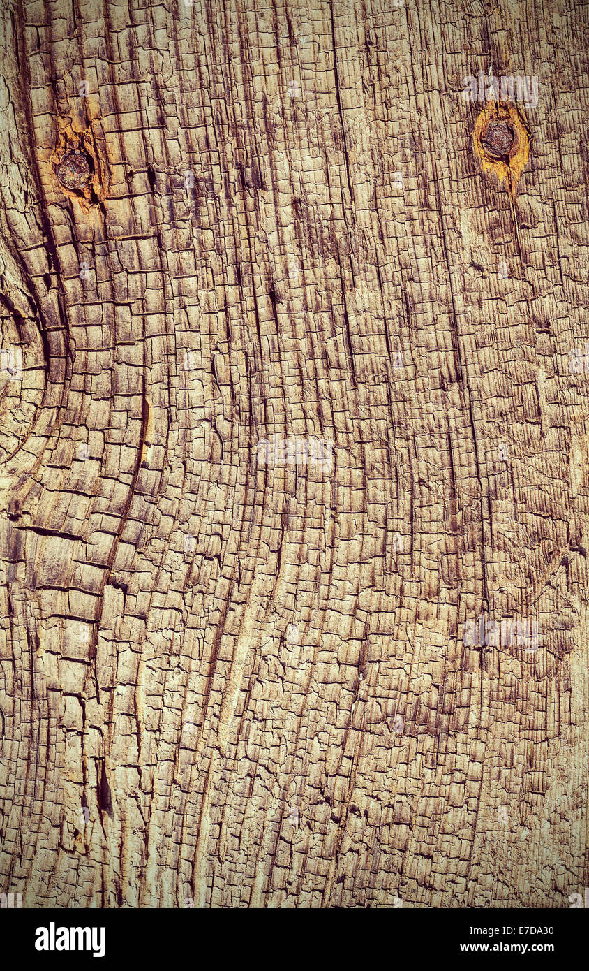 La texture du bois filtrée Vintage utiliser comme fond naturel. Banque D'Images