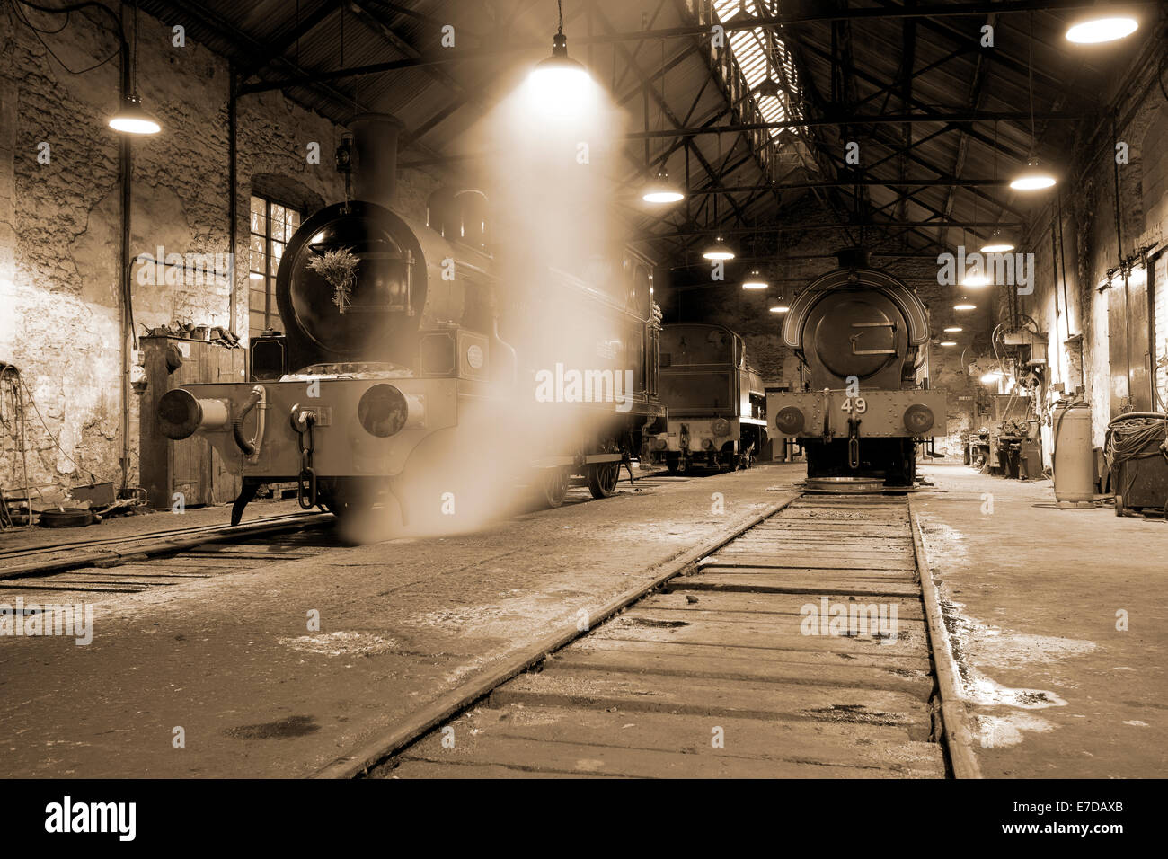 Les moteurs à vapeur au hangar à moteur de fer Tanfield près de Gateshead dans Tyne and Wear. Banque D'Images