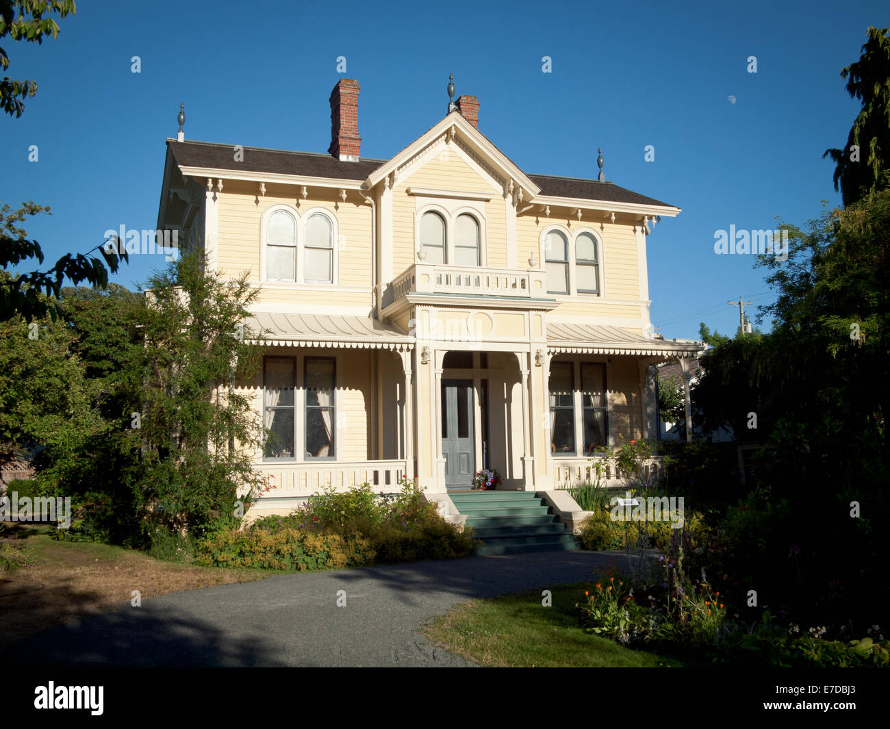 Vue d'Emily Carr House, la maison d'enfance du peintre canadien Emily Carr. Victoria, Colombie-Britannique, Canada. Banque D'Images