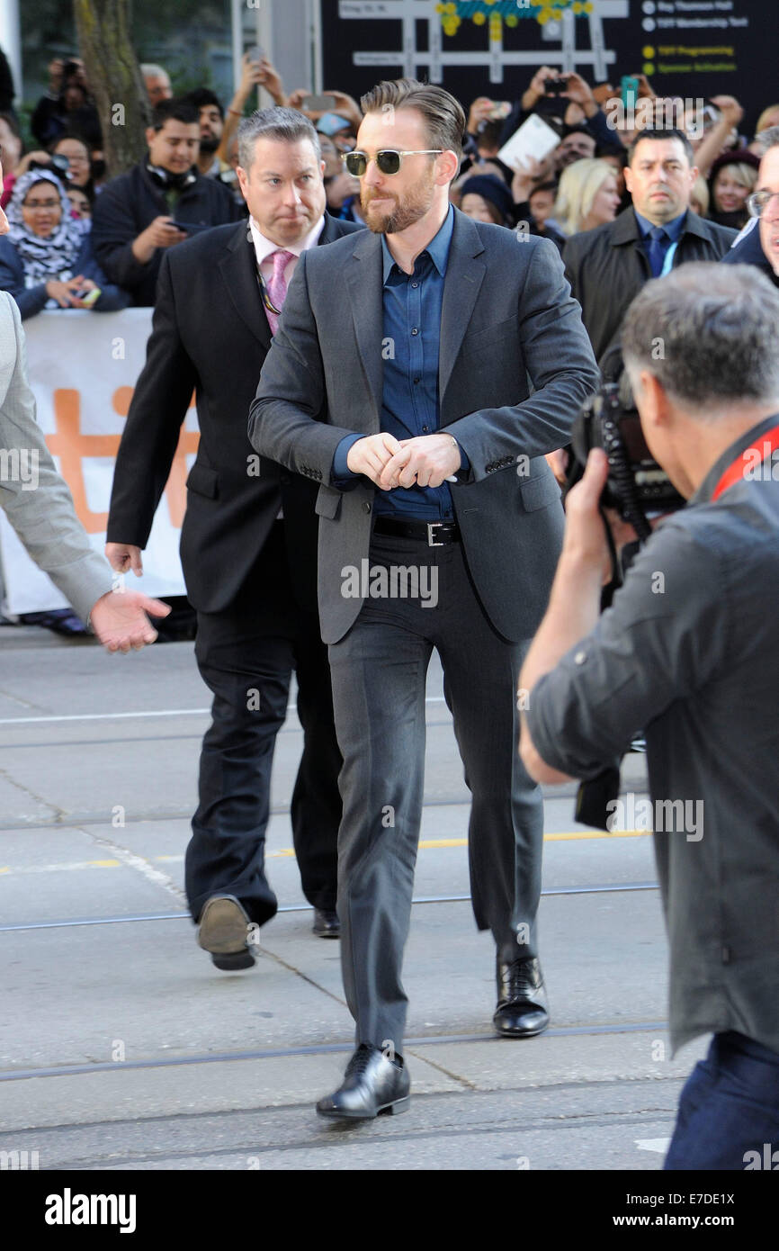 Chris Evans au Festival International du Film de Toronto 2014. 2014 TIFF Banque D'Images