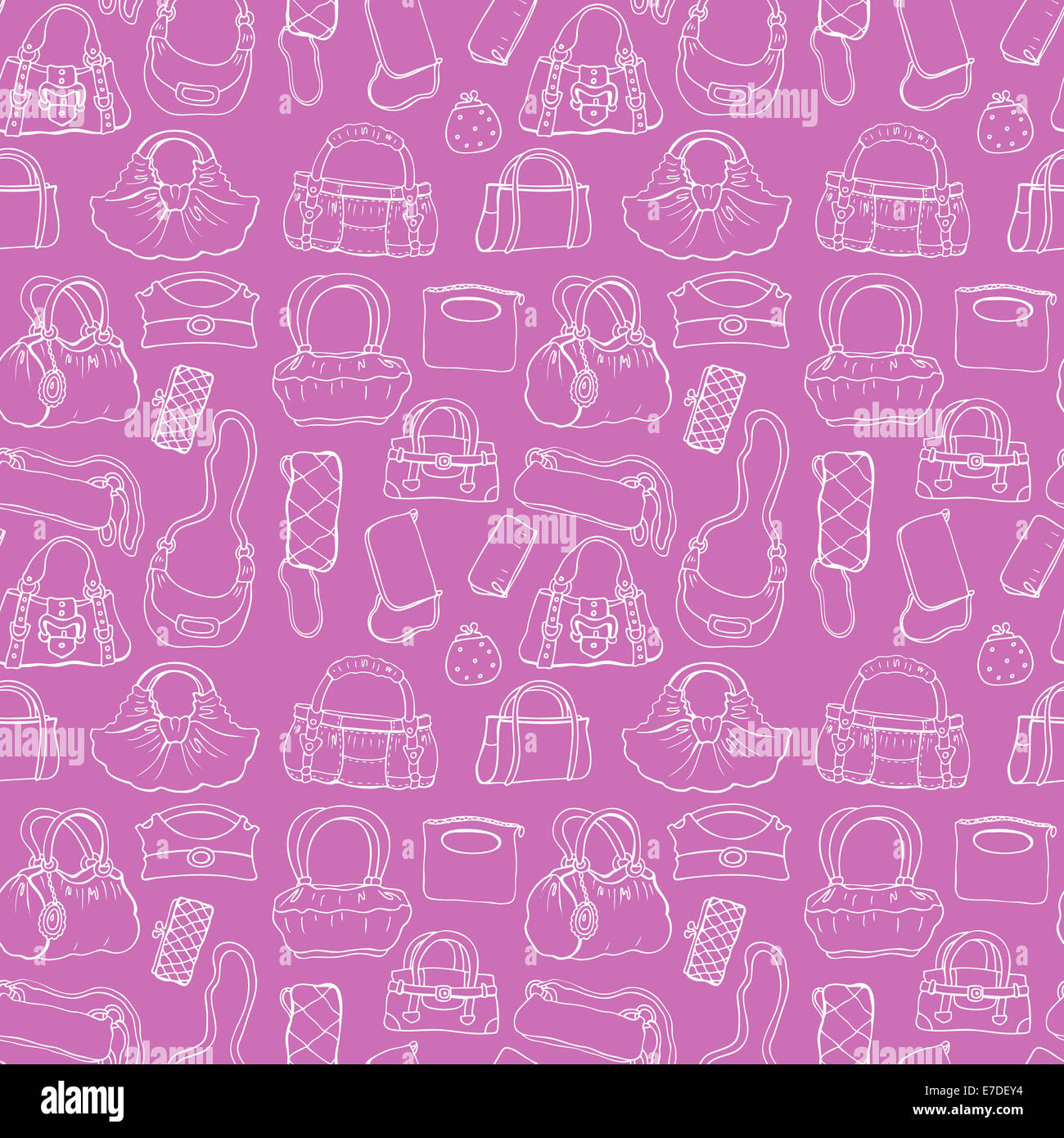 Les femmes des sacs à main. Modèle sans couture. Banque D'Images