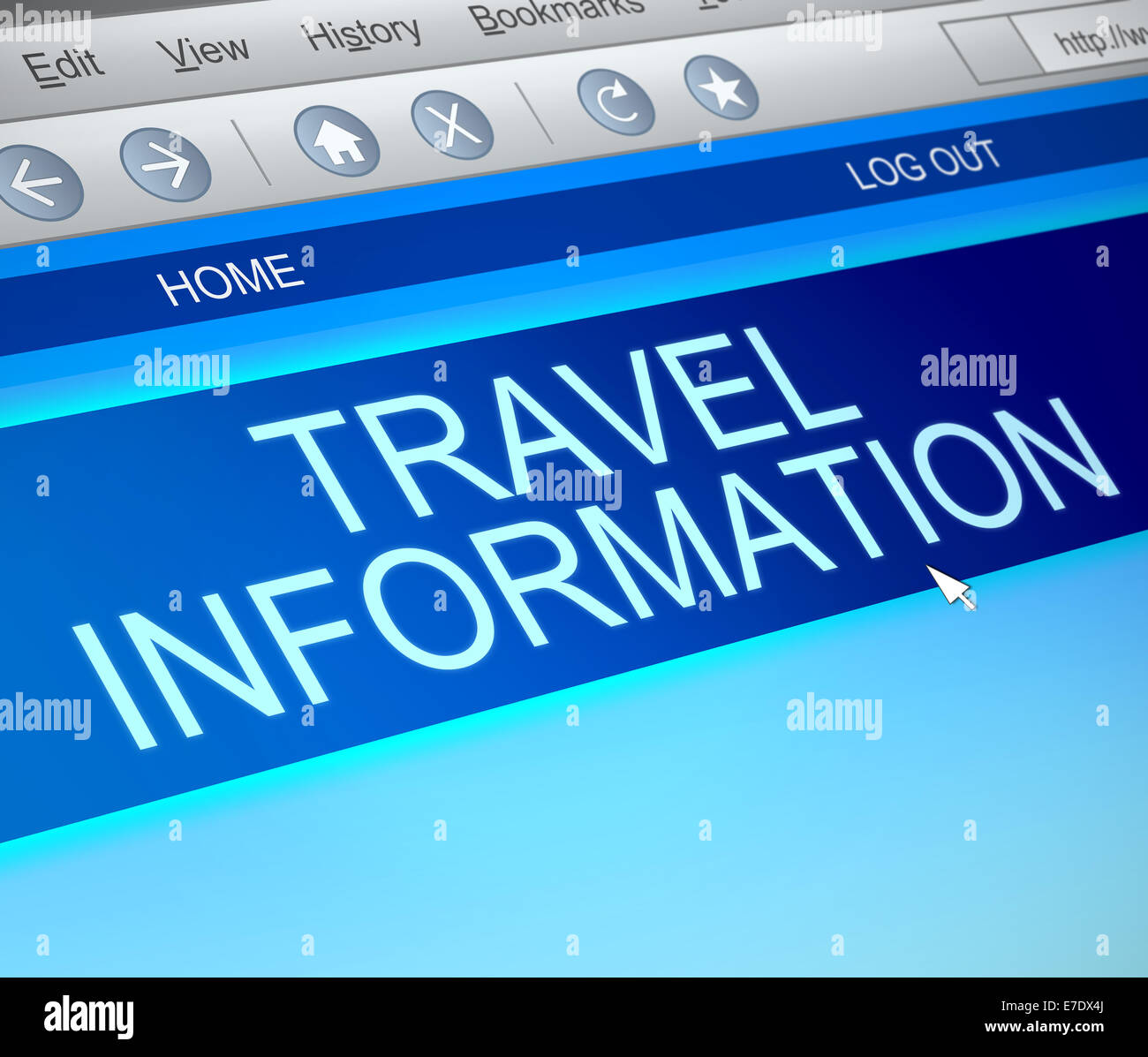 Voyage d'information concept. Banque D'Images