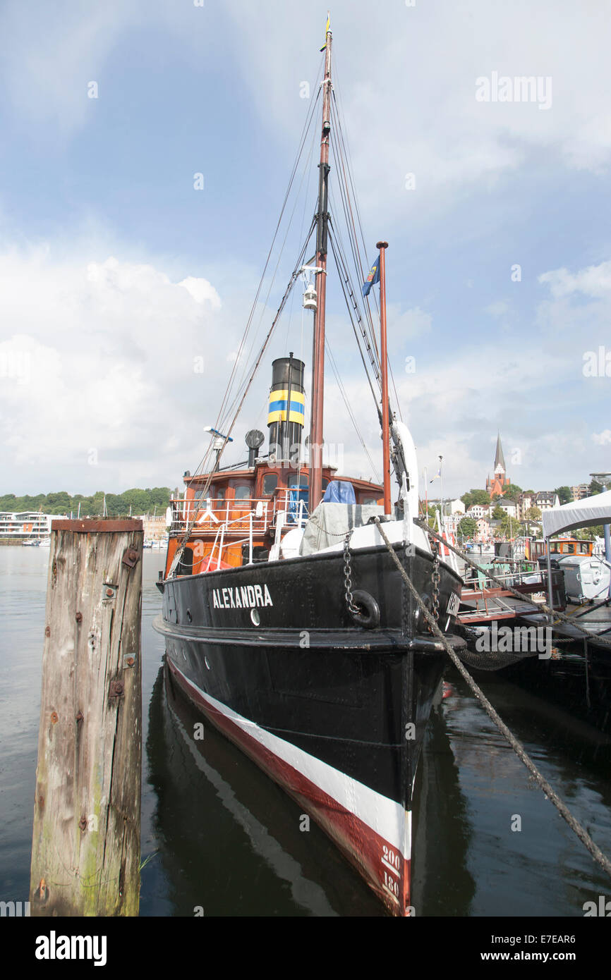 Vue sur flensburg-jürgensby avec church st. Jürgen, Schleswig-Holstein, Allemagne Banque D'Images