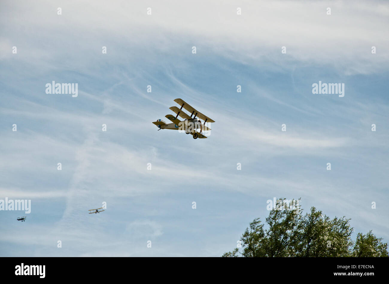 Sopwith Triplane replica vole dans une grande guerre Air afficher en Essex Banque D'Images