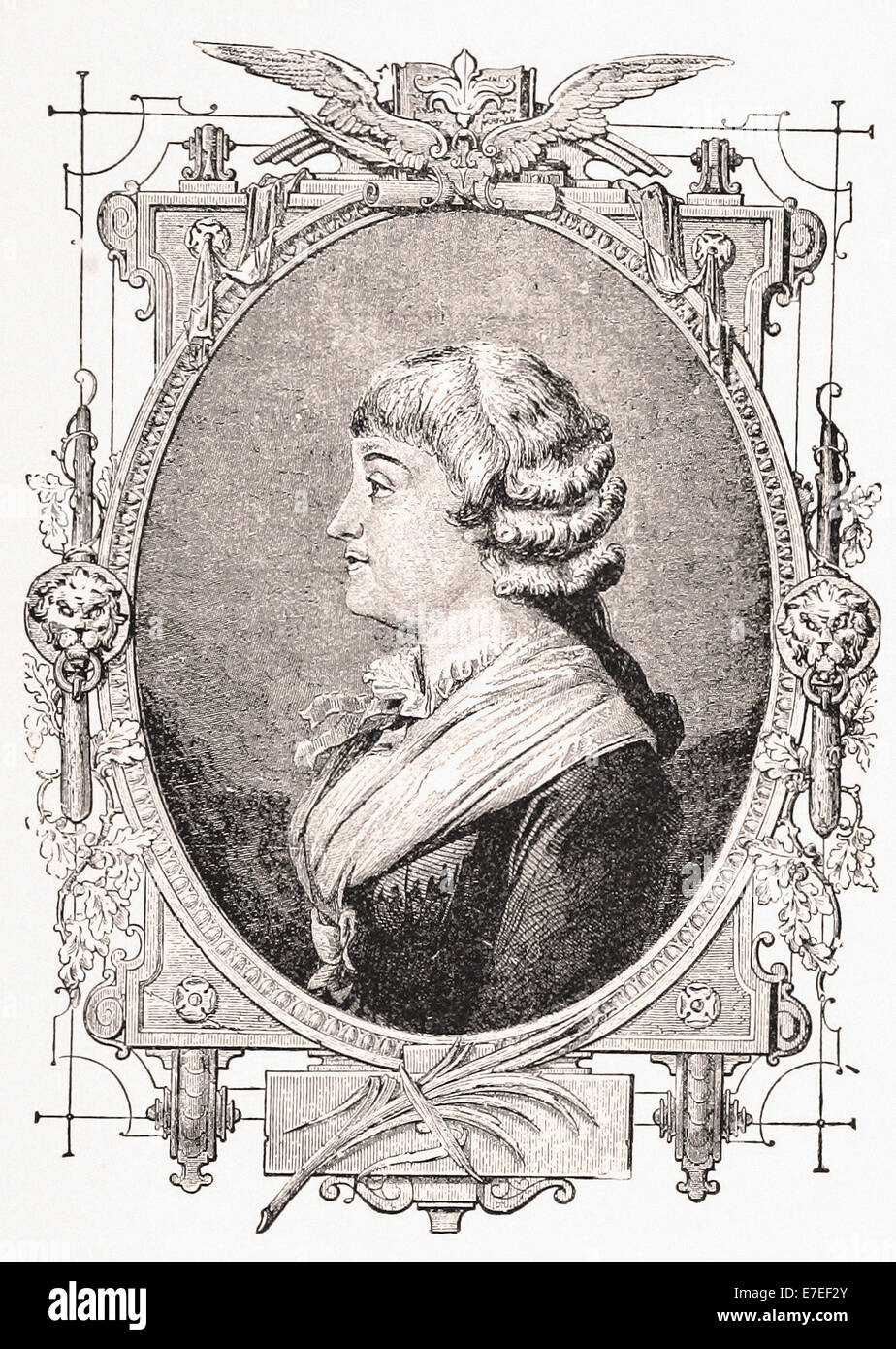 Madame Roland - La gravure - XIX ème siècle Banque D'Images