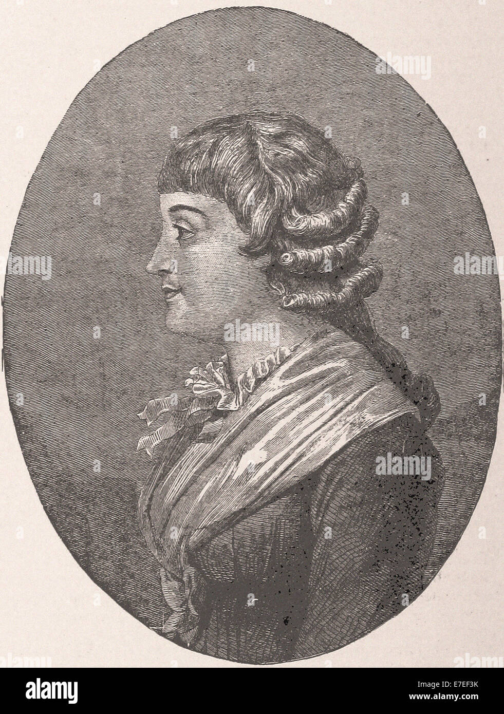 Madame Roland - La gravure - XIX ème siècle Banque D'Images