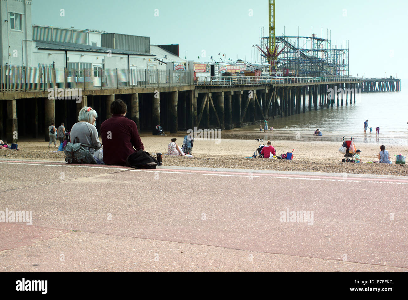 Clacton-on-Sea est la plus grande ville de la péninsule de Tendring et de district dans l'Essex, en Angleterre, et a été fondée en 1871 Banque D'Images