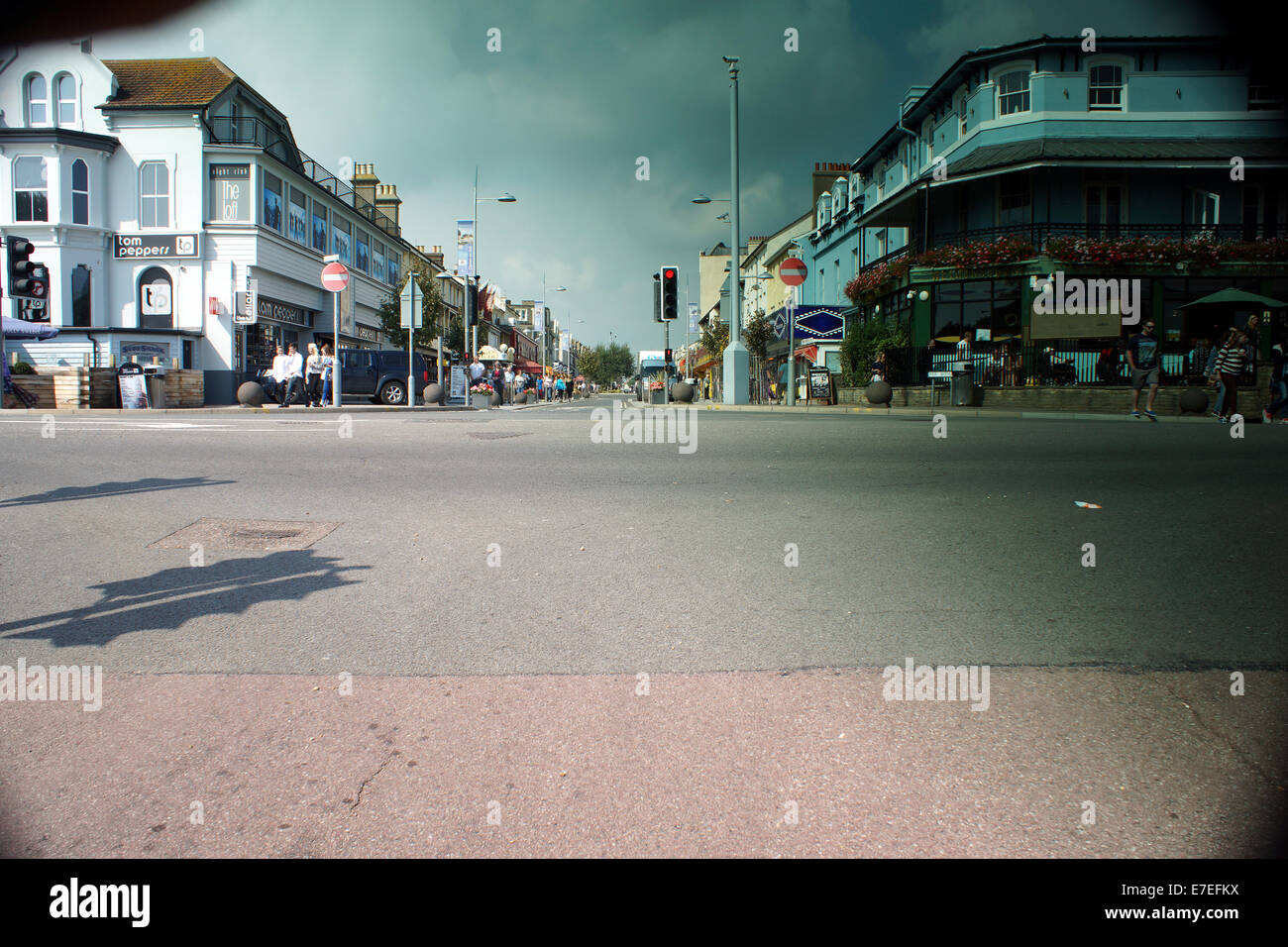 Clacton-on-Sea est la plus grande ville de la péninsule de Tendring et de district dans l'Essex, en Angleterre, et a été fondée en 1871 Banque D'Images