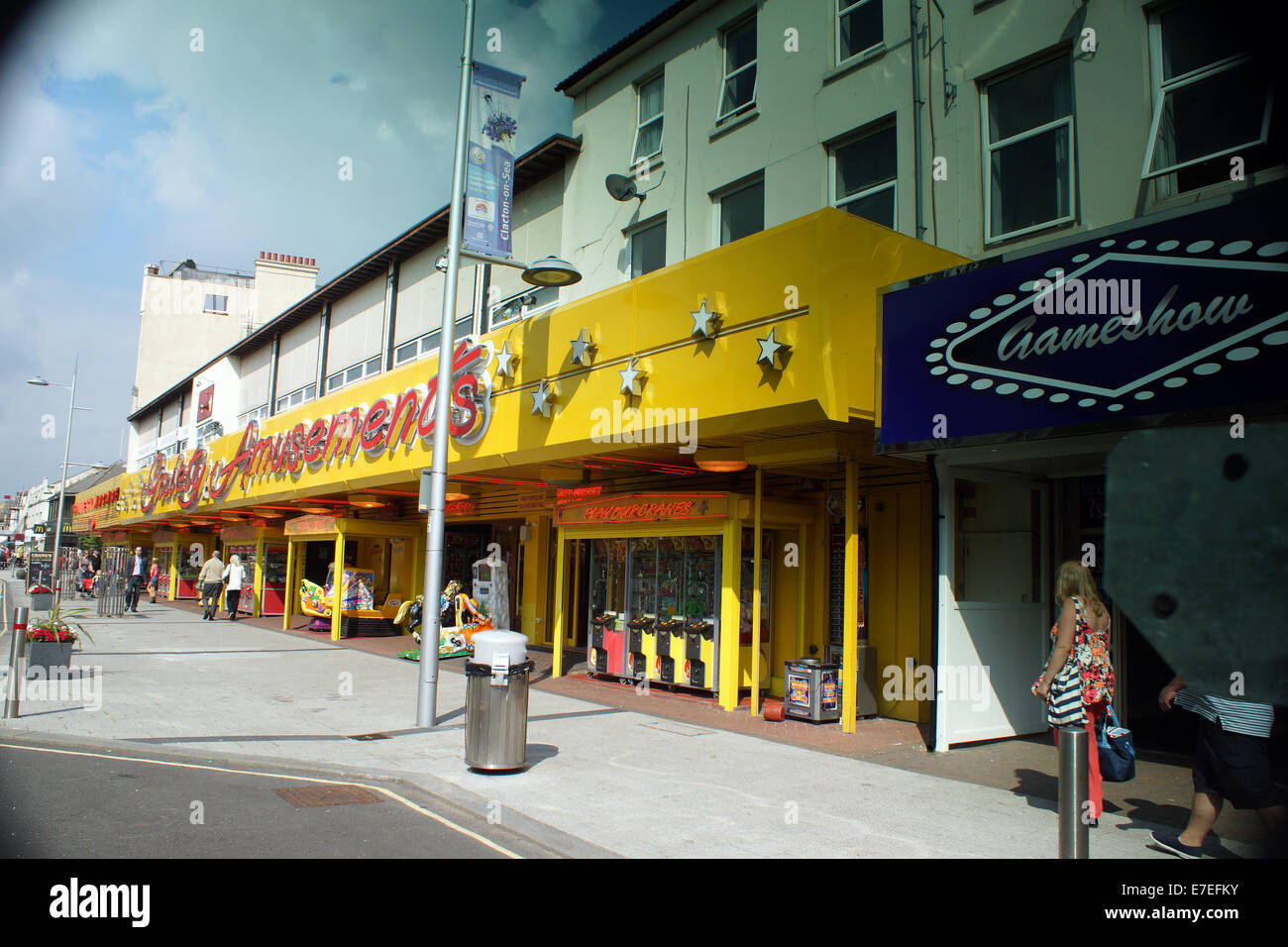Clacton-on-Sea est la plus grande ville de la péninsule de Tendring et de district dans l'Essex, en Angleterre, et a été fondée en 1871 Banque D'Images