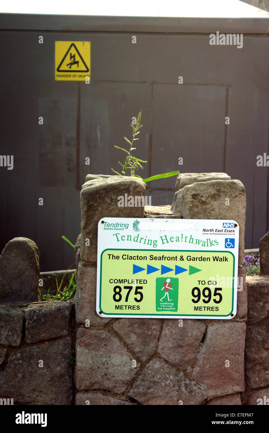 Clacton-on-Sea est la plus grande ville de la péninsule de Tendring et de district dans l'Essex, en Angleterre, et a été fondée en 1871 Banque D'Images