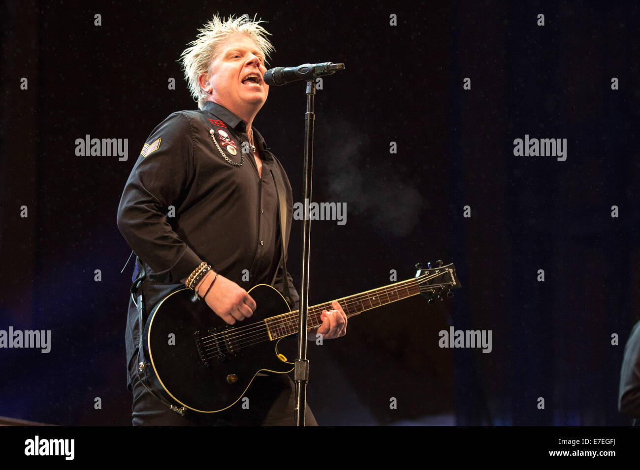 Chicago, Illinois, USA. Sep 12, 2014. Le chanteur DEXTER Holland de la bande la progéniture effectue live 2014 Riot Fest festival de musique au Humboldt Park à Chicago, Illinois © Daniel DeSlover/ZUMA/Alamy Fil Live News Banque D'Images