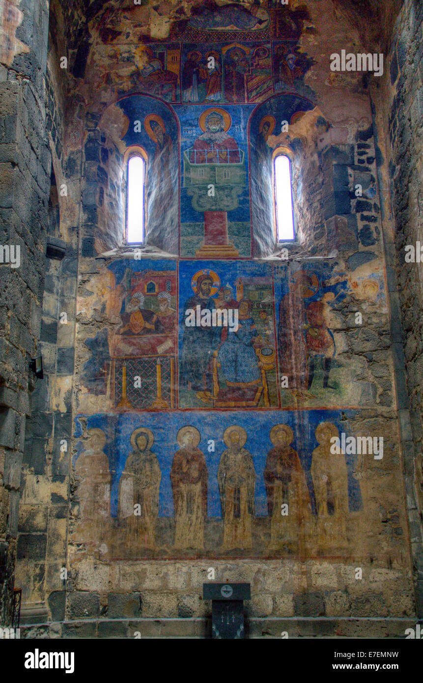 Fresco à l'intérieur du monastère Akhtala Banque D'Images