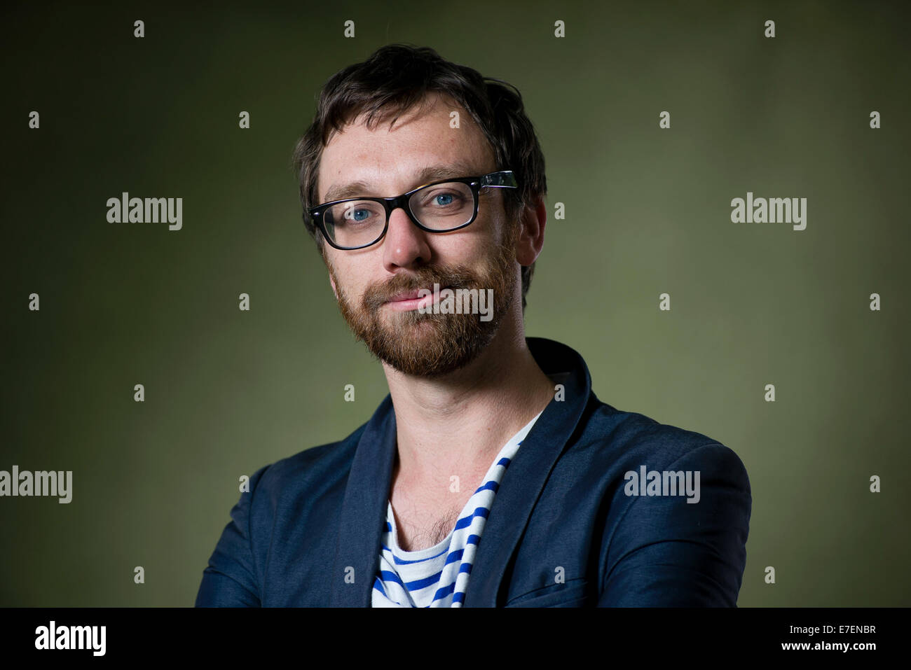 Auteur Luke Brown apparaît à la Edinburgh International Book Festival. Banque D'Images