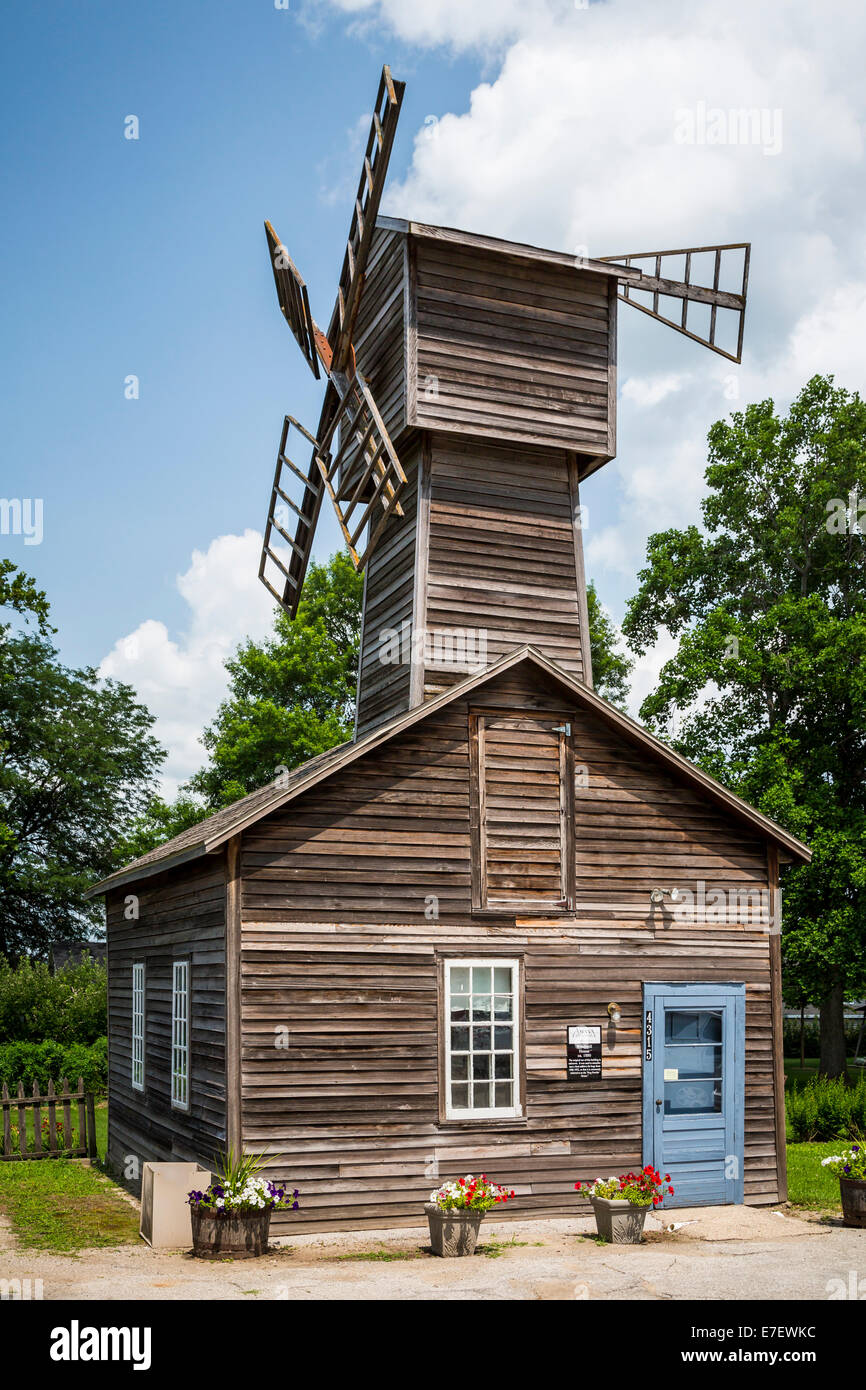 La maison moulin historique dans l'Amana Colonies, Iowa, États-Unis. Banque D'Images