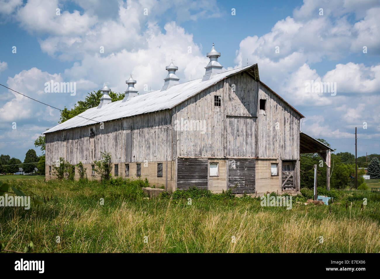 Une vieille grange dans l'Amana Colonies, Iowa, États-Unis. Banque D'Images