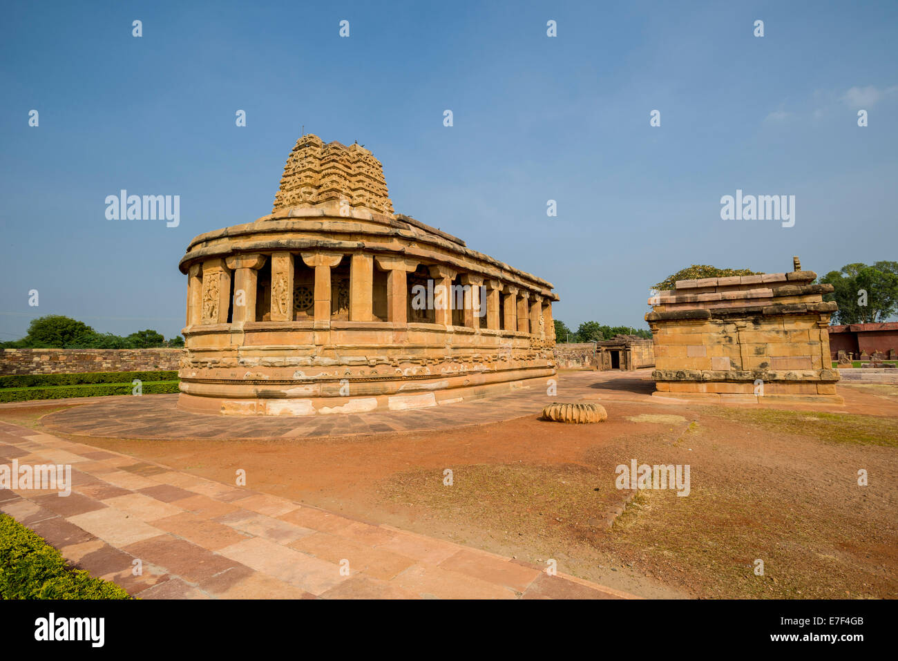 Le temple de Durga, un ancien temple hindou, Aihole, Karnataka, Inde Banque D'Images