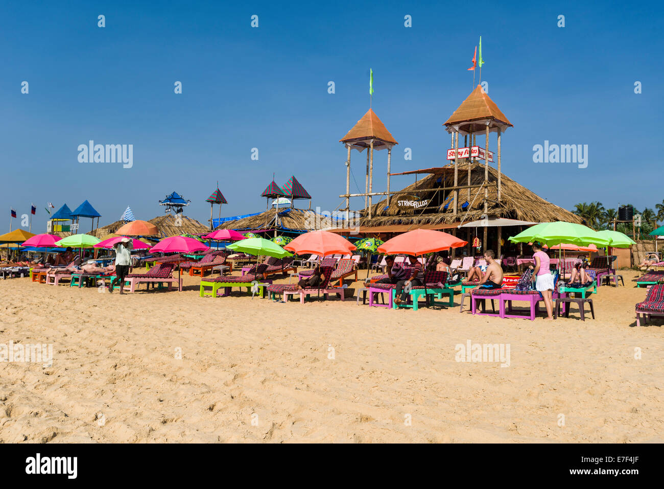 Plage de Candolim, Candolim, Goa, Inde Banque D'Images