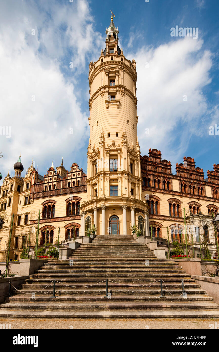 Château de Schwerin, Mecklembourg-Poméranie-Occidentale, Allemagne Banque D'Images