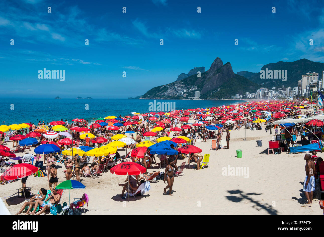 La plage d'Ipanema, Rio de Janeiro, Brésil Banque D'Images