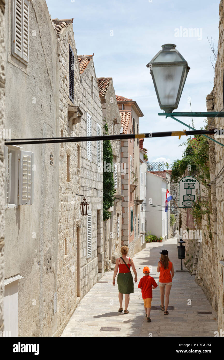 Vieille ville, ville de Rab, l''île de Rab, Croatie Banque D'Images