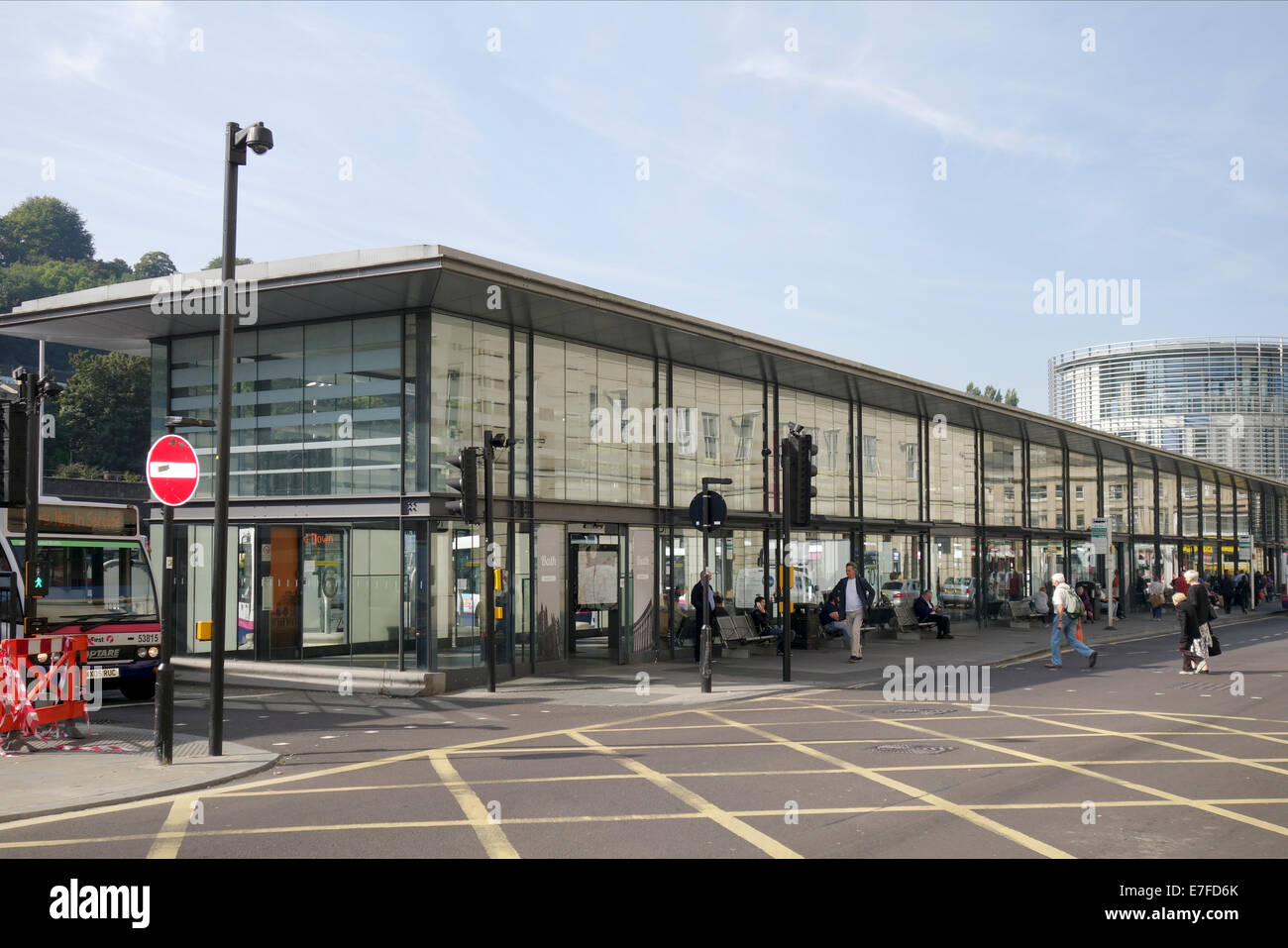 Gare routière de Bath, City of Bath, Angleterre, Royaume-Uni Banque D'Images