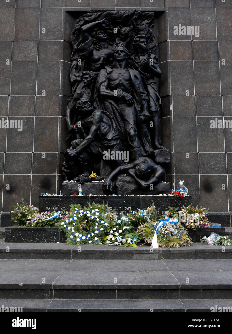 Mémorial de soulèvement du ghetto de Varsovie Banque D'Images