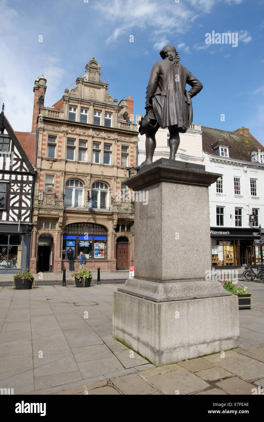 Statue de Clive de l'Inde à Shrewsbury place du vieux marché Banque D'Images